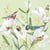 Lot de 4 serviettes en papier découpage collage 33 cm OISEAU FLEUR O 211