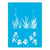 Pochoir plastique souple réutilisable 18,5 x 14,5 cm Fabrika Decoru PLANTE FLEUR 423