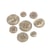 Bouton ronds 4 trous marron taupe