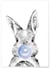 Affiche Bulle de Lapin Bleue | A3 : 29,7x42cm