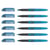 Lot de 6 surligneurs effaçables pointe biseautée - PILOT - FRIXION Light - Bleu