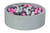 Piscine à balles Aire de jeu + 450 balles perle, rose clair, gris - Velinda