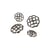 Lot de 3 boutons boutons ajourés gris