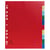 Intercalaires imprimés numériques PP couleurs 12/100e - 10 positions - A4+ - Assorties vives - x 20 - Exacompta