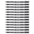 12 stylos roller noir Uni Ball EYE pointe fine 0,5mm