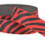 Sangle imprimé animalier zèbre 38mm rouge au mètre