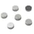 Lot 6 aimants magnet rond inox brosse - Cogex