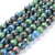 Fil de perles ronde en pierre naturelle TURQUOISE TRICOLORE 6 mm