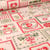 Tissu Toile de Coton Cartes fleuris sur fond Naturel