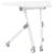 Bureau Pliant d'Angle Blanc Cadre Métallique et Plateau MFC avec Roulettes 90 x 64 cm Style Moderne