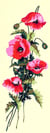 Canevas antique Les coquelicots 25x60cm