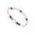 Bracelet Quartz Rose Améthyste Perles rondes 8 mm Perle coeur 15 mm - Omsaé