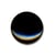 Lot de 6 boutons en forme de Bonbon couleur Noir 13mm