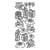 1 planche de stickers autocollants peel off doré FLEUR 6505