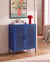 Buffet Acier Bleu marine WAKATIPU - 80x40x102- Beliani