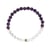 Bracelet Chakra Couronne Perles rondes 6 mm - Omsaé