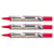Lot de 3 marqueurs permanents MAXIFLO NLF50 - PENTEL - Pointe conique 2 mm - Rouge