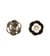 Lot de 6 boutons métal fleur perle noir et blanc
