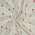 Tissu Double gaze de Coton Tulipes Rouge brodé sur fond Ecru