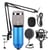Microphone Rose Haute Qualité Pour Studio Enregistrement Et Podcasting Bleu YONIS