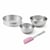 Set de 4 ustensiles de pâtisserie moule à gâteaux bol et spatule pâtisserie Zenker Silver