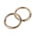Lot de 2 anneaux de sac métal 33,4mm argent
