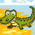 LUC - Kit canevas Soudan Croco 25x25cm