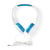 Nedis Casque Filaire 3.5mm 82dB Compacte Arceau Rembourré et Réglable 1.2m Blanc / Bleu