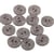 Lot de 6 boutons 2 trous mouton 15mm Gris