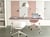 Bureau Pliant Marron Foncé et Blanc Structure en Métal Rectangulaire à Roulettes Mobile 160 x 60 cm Style Moderne