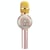 Microphone Bluetooth 5.0 Sans Fil Avec Lumières Colorées Et Basses Puissantes Or YONIS