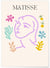 Affiche Matisse 'Portrait Fleuri' – Art minimaliste | A3 : 29,7x42cm