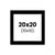 Passe-partout - Noir - 20x20cm - Photo 10x10cm - Pour cadre - Encadrement