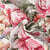 Tissu Jacquard Alaïs pivoines Roses sur fond Blanc cassé