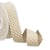 Bobine 15m Ruban pois polyester Beige et blanc