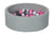 Piscine à balles Aire de jeu + 200 balles blanc, transparent, rose clair, gris - Velinda