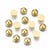 50 PERLES CABOCHON Rond Doré Or Acrylique à coller 8 mm - Creation Diy