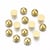 100 PERLES CABOCHON Rond Doré Or Acrylique à coller 6 mm - Creation Diy