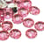 10 BOUTONS Acrylique Strass Rose 2 trous rond diamètre 10 mm - creation couture DIY