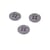 Lot de 6 boutons 4 trous nylon recylé gris foncé 11mm