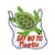 Ecusson thermocollant sauvez l'océan tortue 4.6x4cm