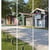 Triptyque sur toile maisons bassins 90x97 cm