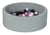 Piscine à balles Aire de jeu + 150 balles noir, blanc, transparent, rose clair, gris - Velinda