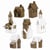 Gabarit de découpe pour machine Sizzix Tim Holtz - Collection Village - 87 pièces