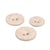 Lot de 3 boutons rond 2 trous bouteilles recyclées ivoire