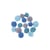 Soft Tulle Pompons assortis, tons bleu - gris, ø2,5cm+ø3cm, Boite 16 pces