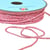 Bobine 30m cordon chiné métal 2mm rose/argent