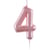Bougie Chiffre 4 - Rose Pastel