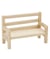 Banc en bois miniature mesurant 4.5cmx12cmx8 cm environ et appartenant à la gamme Monde des lutins de la marque Rico Design Bois