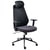 Chaise de Bureau Noire en Maille Accoudoirs Appui-Têtes Hauteur Réglable Base Pivotante Dossier Inclinable